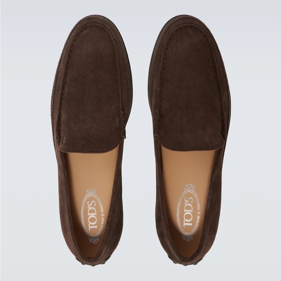 TOD’S Brown Suede Slip On Loafers Slip-On Size 7